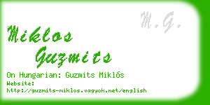 miklos guzmits business card