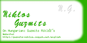 miklos guzmits business card